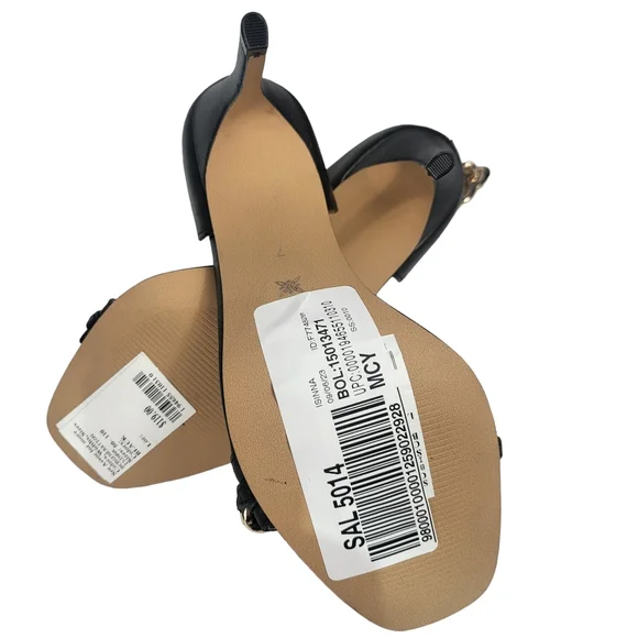 BCBGeneration Chain Detail Dress Sandals Black 7 - Picture 10 of 10